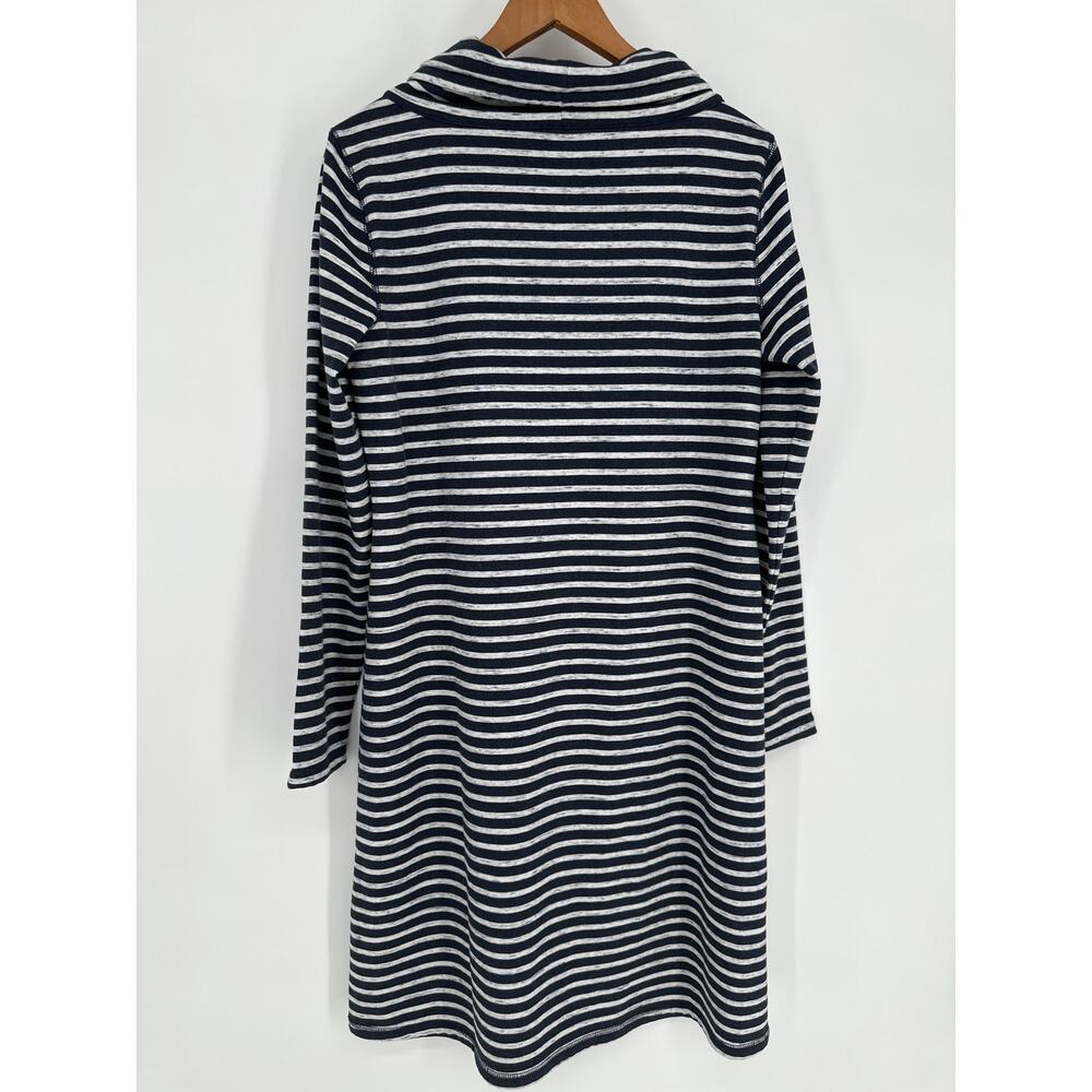 SOFT TERRY COWLNECK DRESS - STRIPE-M - Picture 4 of 9